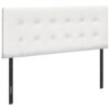 Full Size Headboard Only Upholstered Leather Look - White - Image 2
