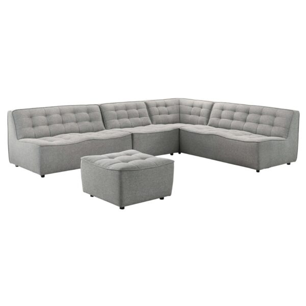 Selen - Corner Sectional Sofa - Light Gray