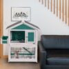 2 Story Wooden Rabbit Hutch Outdoor Indoor Bunny Cage Pull Out Tray, Waterproof Roof - Green - Image 6