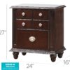 Elegant Traditional Nightstand - Cappuccino - Image 9