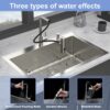 Drop In Kitchen Sink With Pull Down Faucet And Soap Dispenser - Brushed Nickel - Image 9