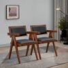 Athena - Dining Chair (Set of 2) - Black / Brown - Image 6