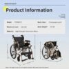 Lightweight Foldable Transport Wheelchair Square Tube Design Double Brakes Adjustable Handrail Breathable Seat Anti Backflip 250Lbs Capacity Easy Storage Color - Gold / Black - Image 11