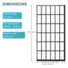 Frameless Fixed Shower Door, Open Entry Design - Matte Black - Image 3