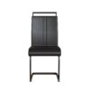 Modern Dining Chairs With High Back Upholstered Side And Metal Legs (Set of 2) - Black - Image 16