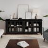 Artisan - Wide 4 Door Storage Cabinet - Black - Image 10