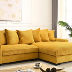 Luxe - Oversized 2 Piece Right Facing Sectional Couches For Living Room, L Shaped Sofa With Chaise - Ginger