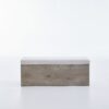 Shelton - Upholstered Flip Top Storage Bench - Ivory / Light Gray / Camel Oak - Image 5