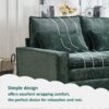 L Shaped Sectional Sofa With Movable Ottoman - Green - Image 12
