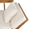 Outdoor Patio Daybed Sofa, 3 Seat Sofa With Foldable Arm 4 Back Pillows - Teak / Beige - Image 19