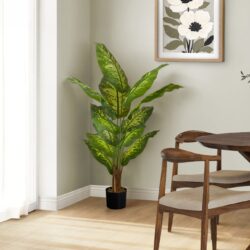 47" Tall, Artificial Plant, Evergreen Tree, Indoor, Faux, Fake, Floor, Greenery, Potted, Real Touch, Decorative - Green / Black