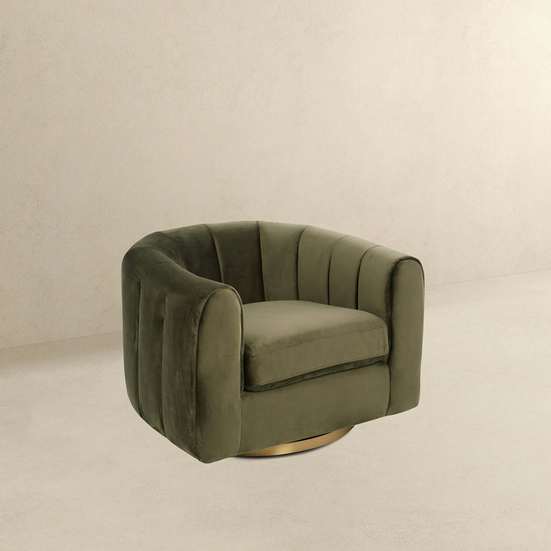 Cosey - Swivel Chair - Gold / Green / Olive Green - Image 3