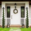 Topiary Bonsai Artificial Spiral Tree Plant Outdoor UV Resistant Plastic Boxwood - Green - Image 8