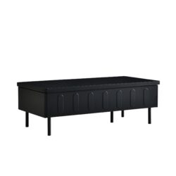 Lift Top Coffee Table With 2 Drawers, Multi Functional Adjustable Coffee Table With Hidden Storage Compartment For Living Room - Black