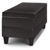 Avalon - Lift Top Rectangular Storage Ottoman - Tanners Brown - Image 6