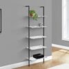 Bookshelf, Bookcase, Etagere, Ladder, 5 Tier, For Office, Contemporary & Modern - White - Image 12