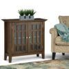 Bedford - Low Storage Media Cabinet - Rustic Natural Aged Brown - Image 8