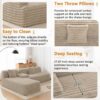 Cloud - Sectional Sofa Upholstered Couch Free Combined Sofa - Light Coffee - Image 7