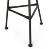 Petrichor - Outdoor Side Table With Tempered Glass And Steel Frame - Light Brown - Image 7