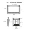 Adam - Twin Over Twin Bunk Guard Rail - Black With White Mesh - Image 3