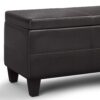 Avalon - Lift Top Rectangular Storage Ottoman - Tanners Brown - Image 3