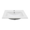 Premium Ceramic Rectangular Single Vanity Top With Overflow - White - Image 9