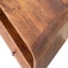 Mini Curved Media Unit With 2 Drawers - Chestnut - Image 4