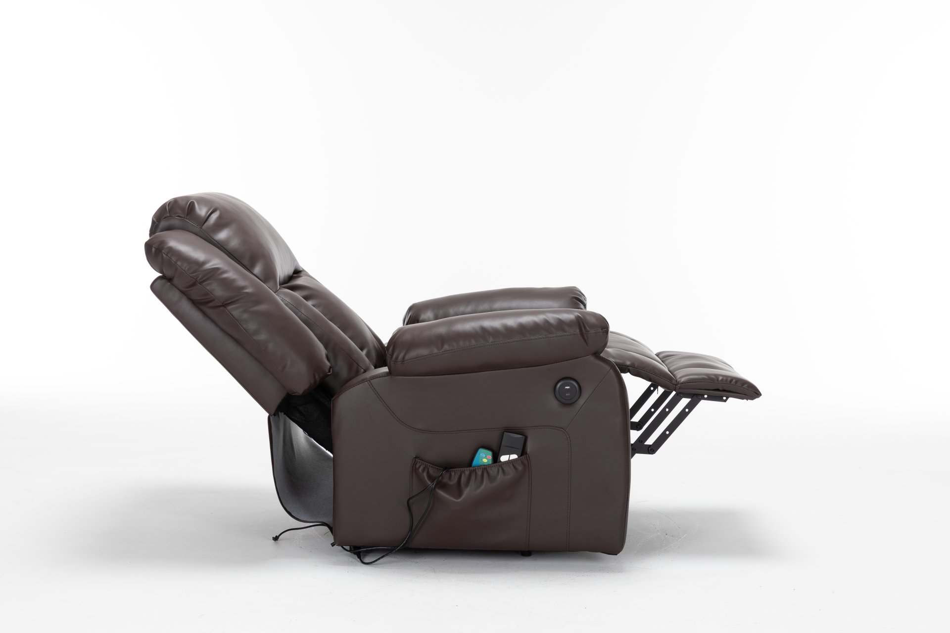 Electric Power Massage Recliner Chair - Dark Brown - Image 10