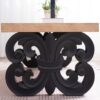 Scroll Base Coffee Table, Rectangular Living Room Table, Accent Table, Centerpiece With Ornate Carved Design - Natural - Image 8