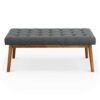 Delilah - Modern Bench - Gray - Image 4