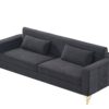Aesthetic Sofas For Living Room, 3 Seater Couch With Classic Modern Appeal And Luxurious Soft Comfort, Easy To Maintain - Black - Image 3