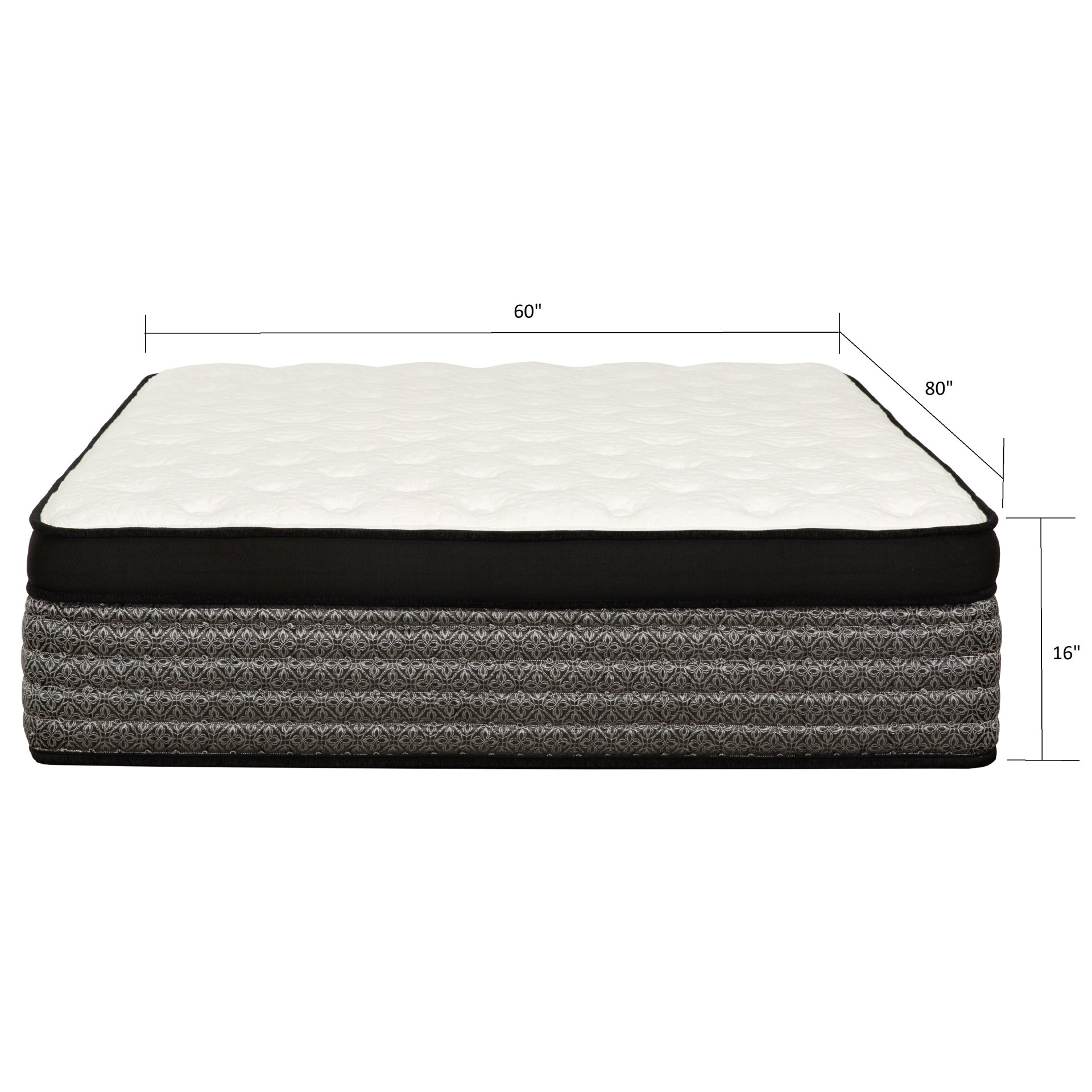 Premium 16" Queen Size Hybrid Mattress In A Box Plush Gel Memory Foam Top With Cooling Technology - Gray / White - Image 3