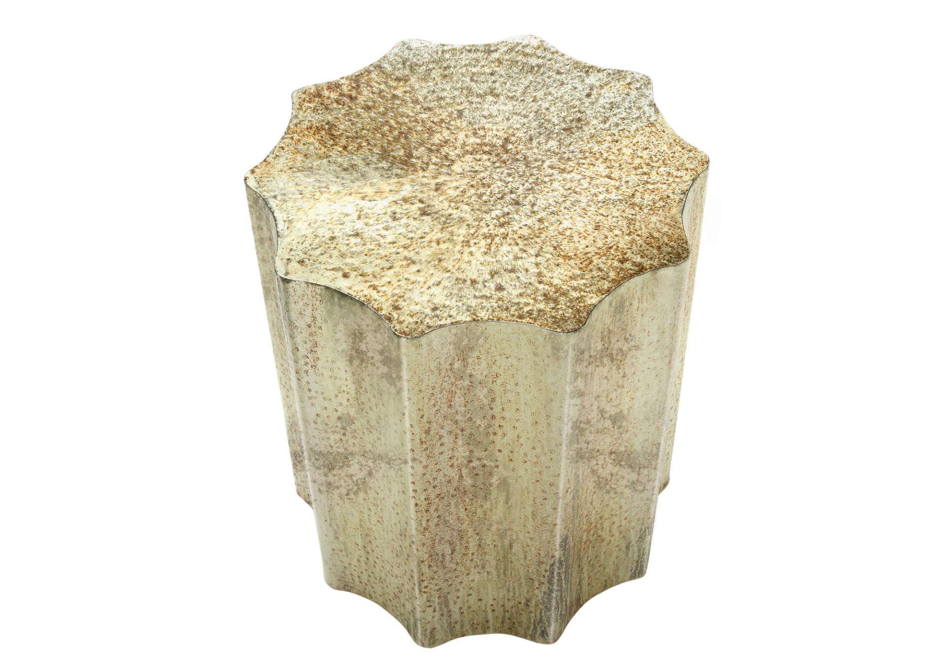 Drum Accent Side Table, Contemporary & Modern - Gold - Image 6