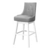 Swivel Stool Bar Height, Transitional (Set of 2) - Gray - Image 2