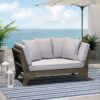 Outdoor Expandable Daybed With Water Resistant Cushion - Gray - Image 8