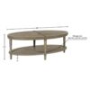 Bedford - Oval Coffee Table With Shelf - Natural - Image 3