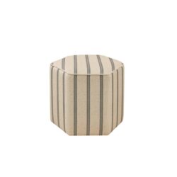 Ellen - Accent Ottoman Printed Stripe - Natural