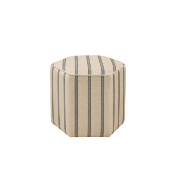 Ellen - Accent Ottoman Printed Stripe - Natural