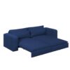 King Size Sleeper Sofa Bed, Pull Out Sofa Bed, 3 In 1 Convertible Sleeper Sofa, 3 Seat Couch With 2 Lumbar Pillows For Living Room - Blue - Image 14