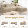 Cloud - Sectional Sofa Upholstered Couch Free Combined Sofa - Light Coffee - Image 5