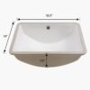Rectangular Undermount Bathroom Sink With Overflow, 18.5" X 14" - White - Image 3
