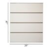 Liv - Contemporary 4 Drawer Wood Chest With Extra Storage - White - Image 3