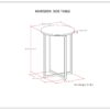 Marsden - Side Table With Polished Stainless Steel Base - White / Silver - Image 9