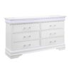 Charlston - King Sleigh Bedroom Set With LED Lighting - White - Image 3