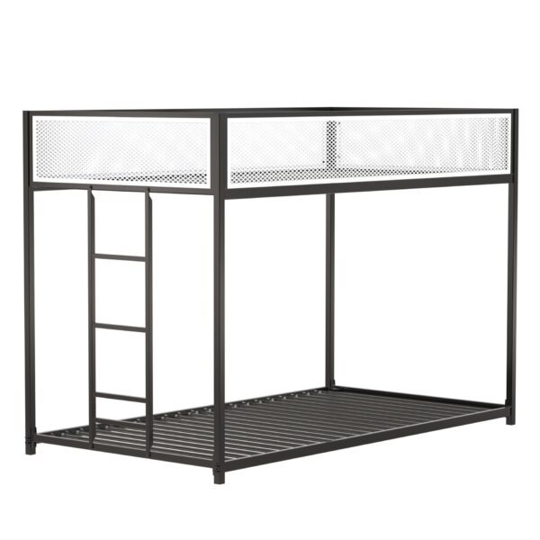 Adam - Twin Over Twin Bunk Guard Rail - Black With White Mesh
