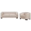 Upholstered 3 Piece Sofa Set With Legs - Beige - Image 17