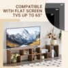 Minimalist Cube TV Stand With Adjustable Open Storage Shelves - Acacia Wood - Image 10