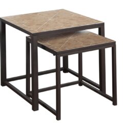 Nesting Table, Transitional (Set of 2) - Brown
