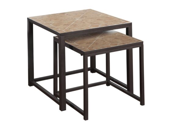 Nesting Table, Transitional (Set of 2) - Brown