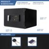 0.54 Cubic Ft Keypad Fireproof Security Safe - Black - Image 3